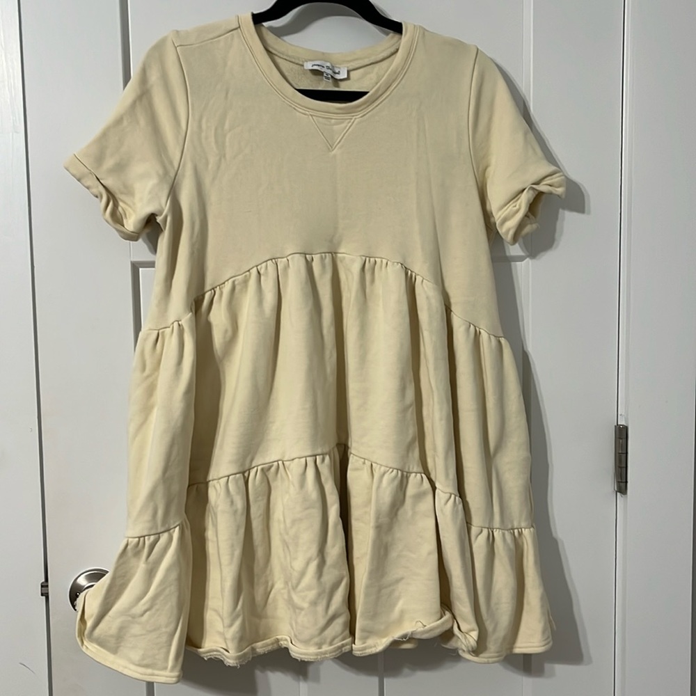 Pale Yellow Baby Doll Dress